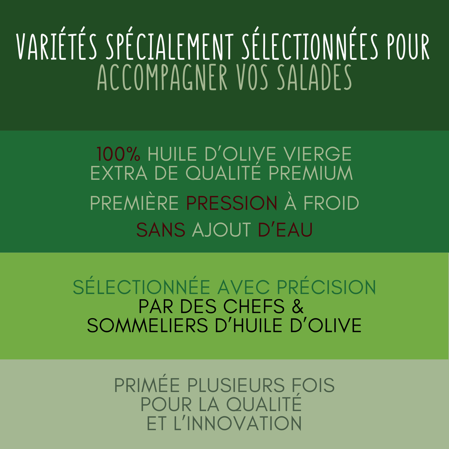 Huile d’Olivia – Special Salads - Gold Winner
