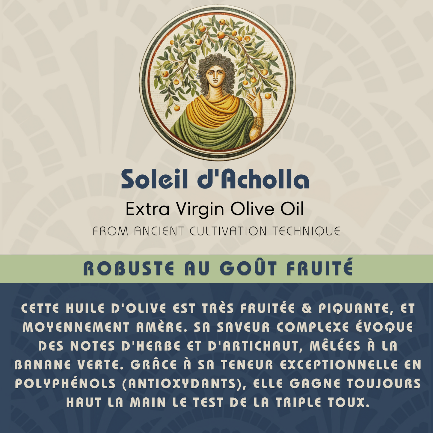 Soleil d’Acholla – Robust Extra Virgin Olive Oil - Award Winning