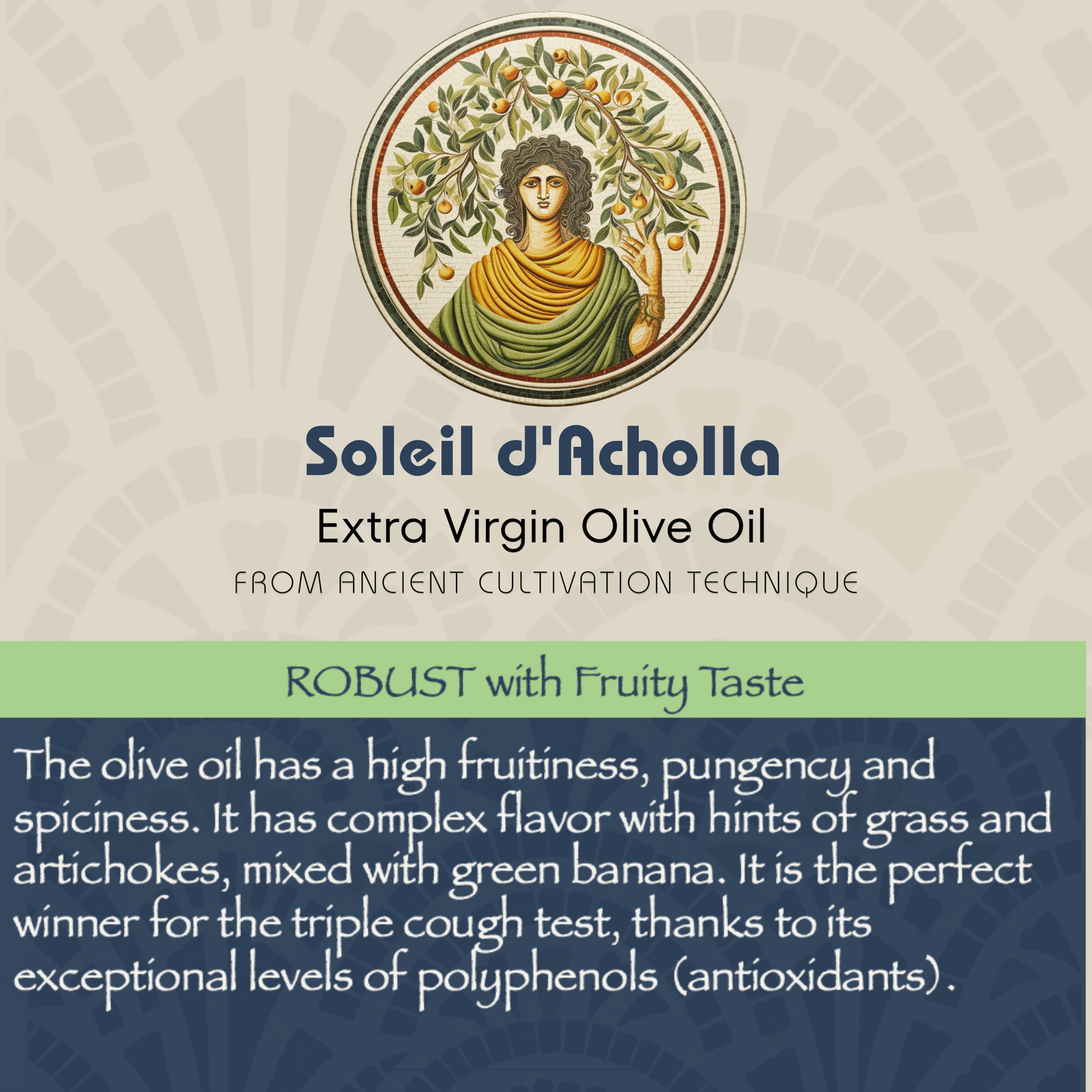 Soleil d'Acholla – Huile d'Olive Extra Vierge Robuste