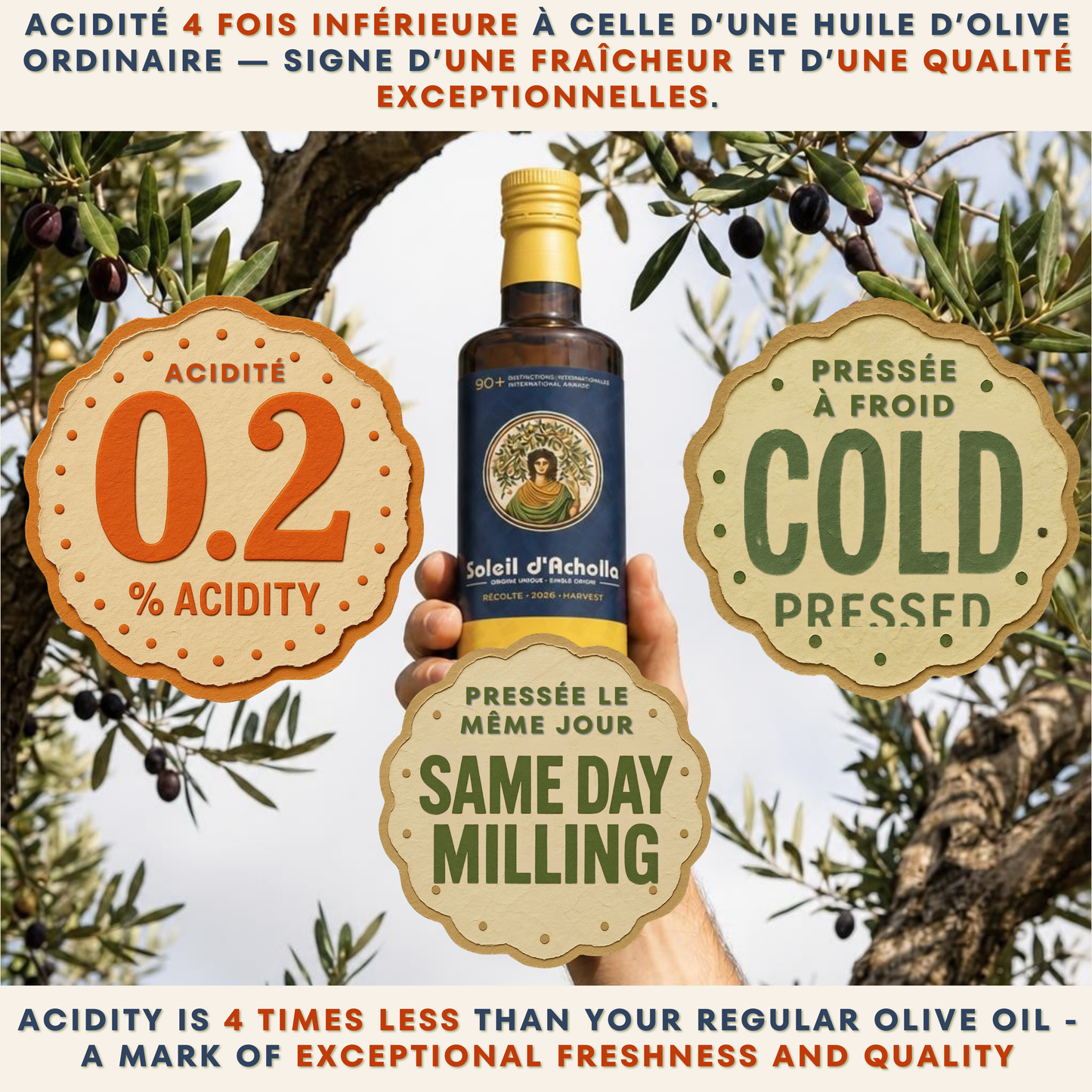 Soleil d’Acholla – Smooth Extra Virgin Olive Oil - Award-Winning