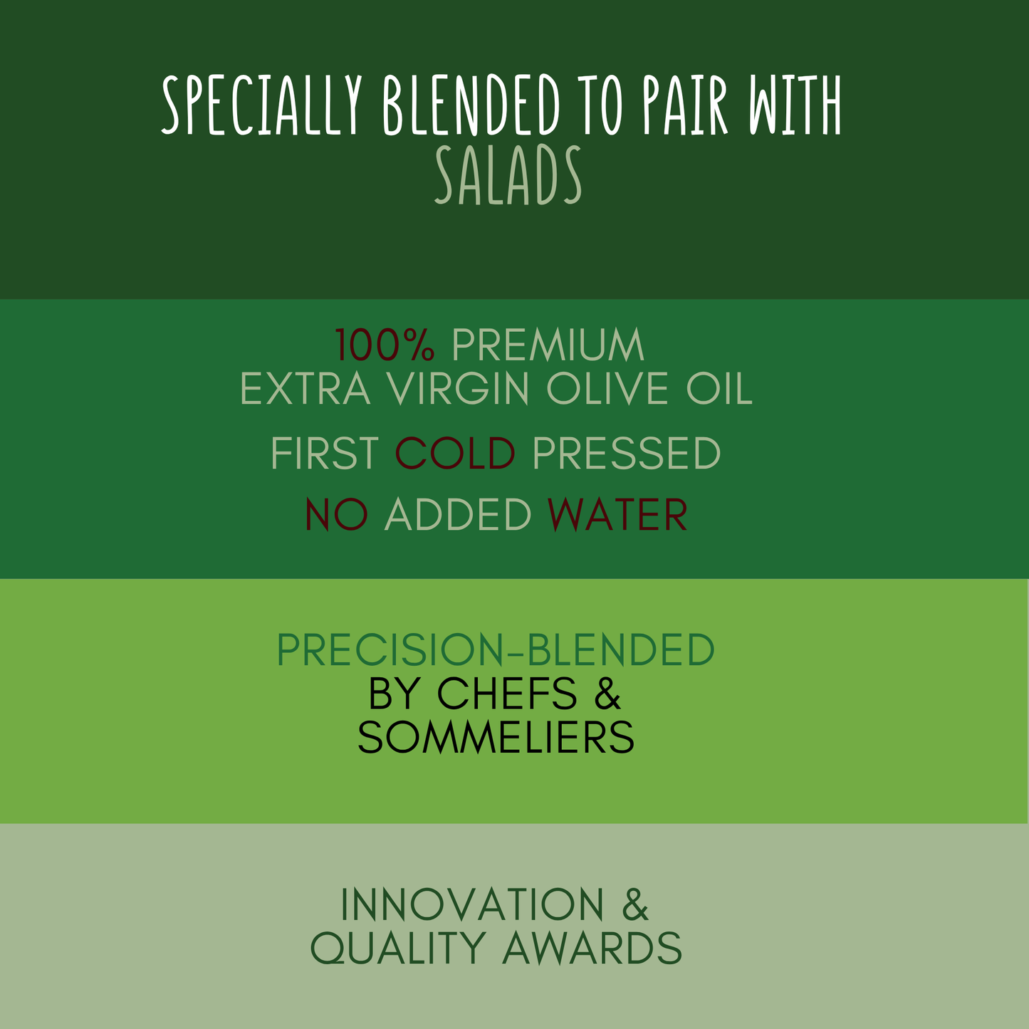 Huile dolivia – Special Salads - Gold Winner (US)