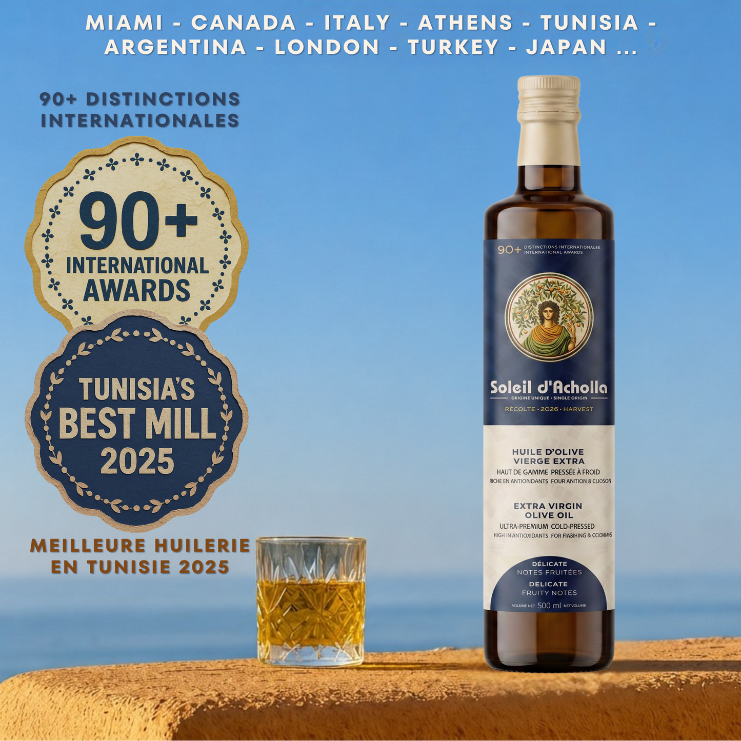 Soleil d’Acholla – Delicate Extra Virgin Olive Oil - Award-Winning