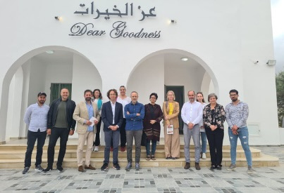 The Tunisia Culinary team, supported by GIZ , posing for a photo in front of Dear Goodness Mill. 
Dear Goodness is a Premium Artisan Mill. Manufacturer, Supplier and Exporter of Premium olive oil. Premium Bulk Olive Oil. Premium Bottled Olive Oil